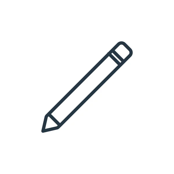 铅笔图标矢量来自学校和教育线的概念 铅笔可编辑笔划的细线说明 铅笔线形标志 用于网络和移动应用程序 印刷媒体 — 图库矢量图片