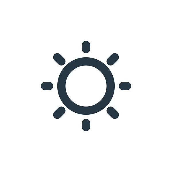 Sun Icon Vector Weather Concept Thin Line Illustration Sun Editable — Stock Vector