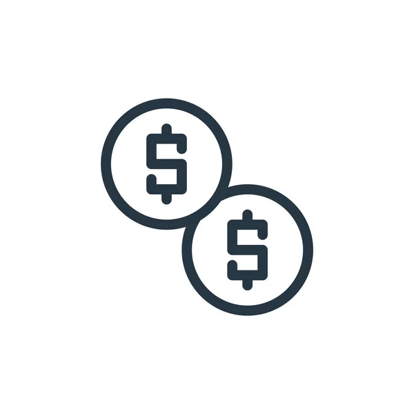 Dollar Symbol Vektor Aus Dem Geschäftskonzept Dünne Illustration Von Dollar — Stockvektor