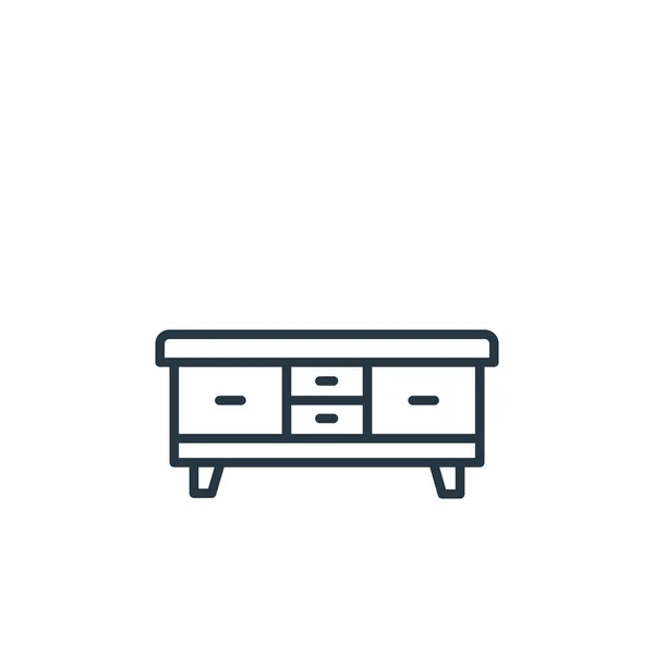 Sideboard Icon Vector Furniture Concept Thin Line Illustration Sideboard Editable — Stock Vector