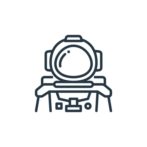 Vektor Ikony Astronauta Vesmírného Konceptu Tenká Čára Ilustrace Astronautické Editovatelné — Stockový vektor