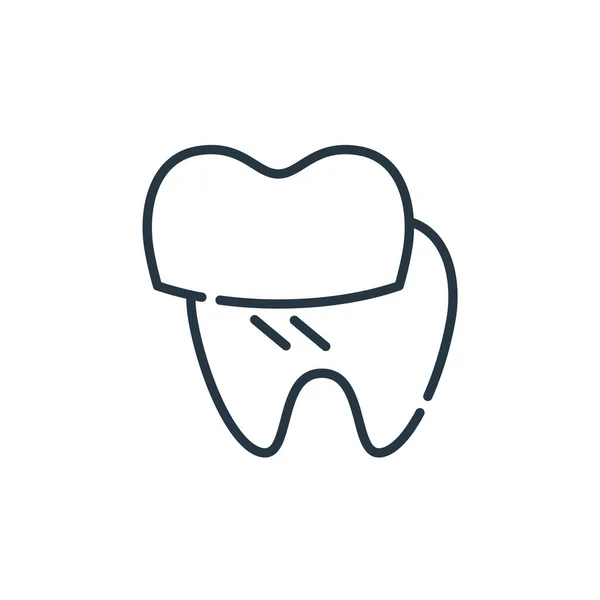 Вектор Иконок Шпона Стоматолога Тонкая Линия Иллюстрации Шпона Зуба Редактируемый — стоковый вектор