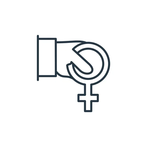 Женщины Иконок Вектор Женского Дня Концепции Тонкая Линия Иллюстрации Женщин — стоковый вектор