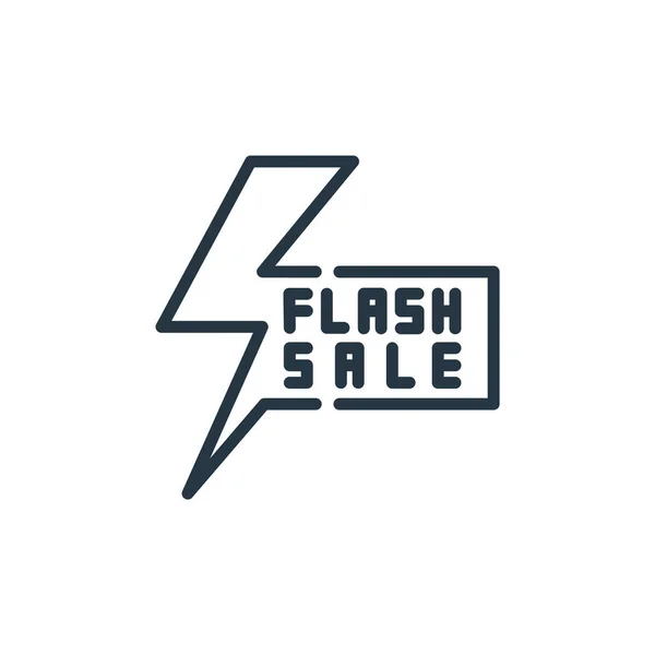 Flash Försäljning Ikon Vektor Från Cyber Måndag Koncept Tunn Linje — Stock vektor