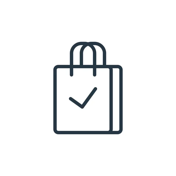 Bag Icon Vector Shopping Ecomerce Concept Thin Line Illustration Bag — Stock Vector