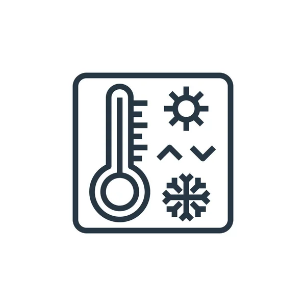 Temperatur Kontroll Ikon Vektor Från Smarthome Koncept Tunn Linje Illustration — Stock vektor