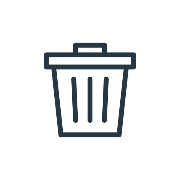 Trash Icon Vektor Aus Geschäfts Und Bürokonzept Dünne Illustration Von — Stockvektor