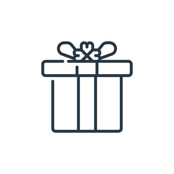 Boîte Cadeau Icône Vecteur Patricks Concept Jour Illustration Ligne Mince — Image vectorielle
