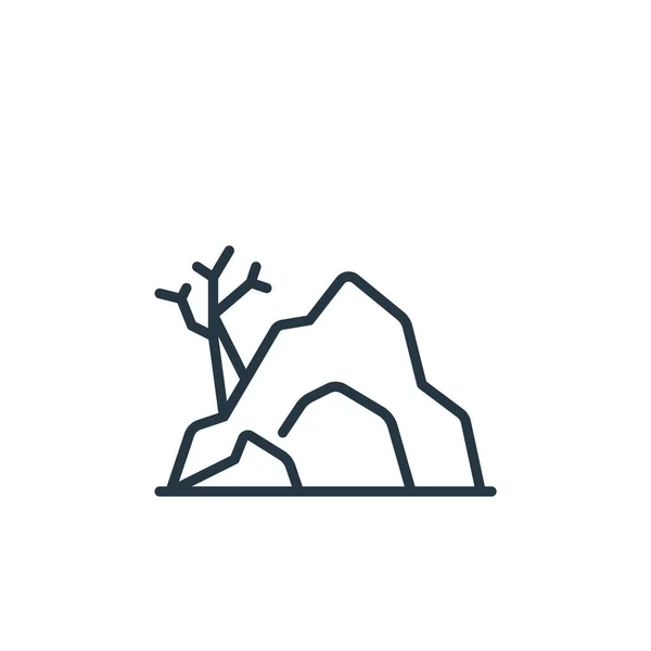 Cave Icon Vector Fairytale Concept Thin Line Illustration Cave Editable — Stock Vector