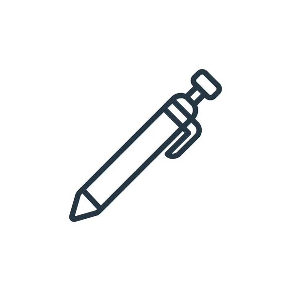 Іконка Ручки Вектор Концепції Шкільної Освітньої Лінії Тонка Лінія Ілюстрація — стоковий вектор