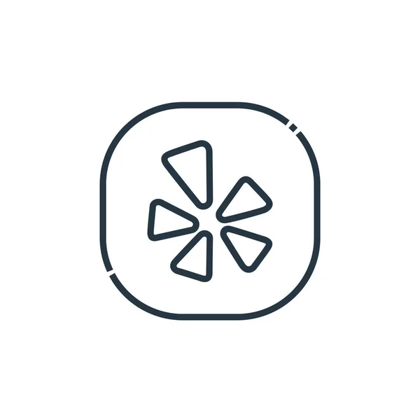 Yelp Vetor Ícone Conceito Logotipos Mídia Social Ilustração Linha Fina —  Vetores de Stock