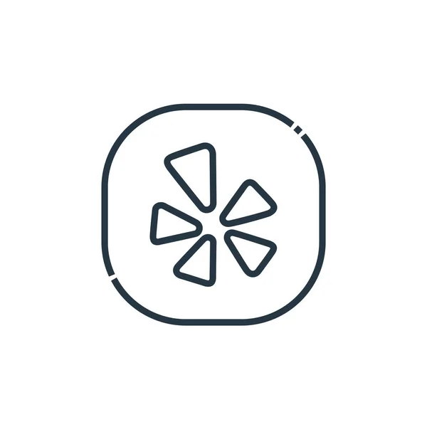 Sosyal medya logoları konseptinden yelp simgesi vektörü. Yelp düzenlenebilir felcin ince bir çizgisi. Web ve mobil uygulamalarda kullanım için yelp doğrusal işareti, logo, yazdırma ortamı.