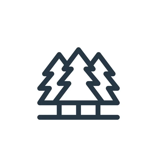 松树图标矢量来自动物和自然的概念 松木可编辑冲程的细线图解 松树线形标志 用于网络和移动应用程序 印刷媒体 — 图库矢量图片