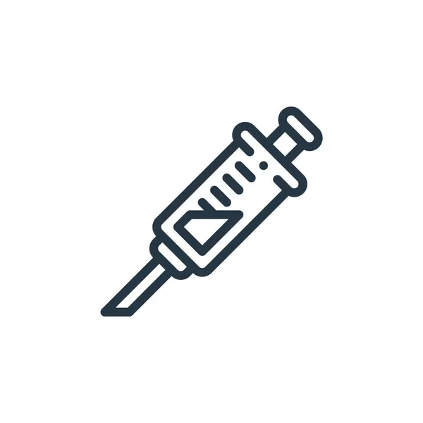 Ikona Injekční Stříkačky Vektor Laboratorní Koncepce Tenká Čára Ilustrace Upravitelného — Stockový vektor