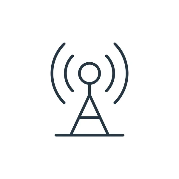 Antenn Ikon Vektor Från Kommunikation Koncept Tunn Linje Illustration Antennen — Stock vektor