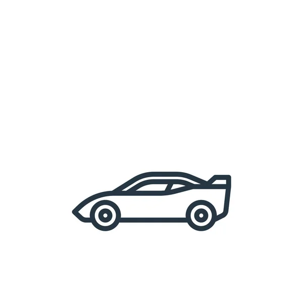 Supercar Vector Icono Concepto Vehículos Ilustración Línea Delgada Carrera Editable — Vector de stock