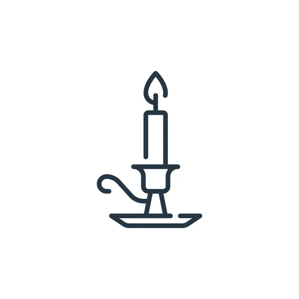 Candle Icon Vector Uit Sprookjesconcept Dunne Lijn Illustratie Van Kaars — Stockvector