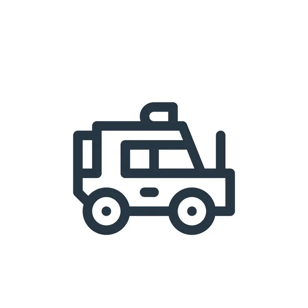 Jeep Wektor Ikony Koncepcji Zwierząt Przyrody Cienka Ilustracja Jeepa Edytowalnego — Wektor stockowy