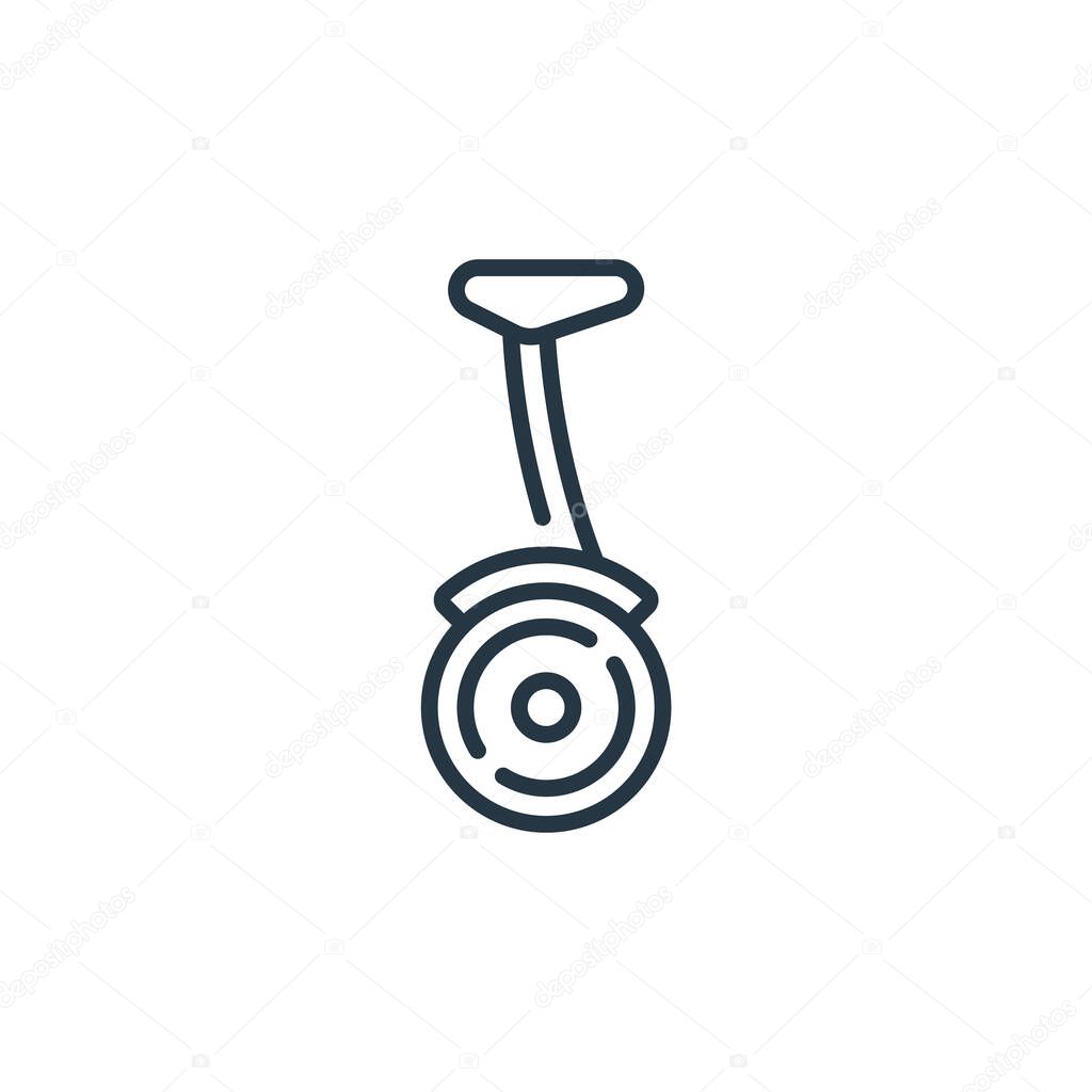 hoverboard icon vector from vehicles transportation concept. Thin line illustration of hoverboard editable stroke. hoverboard linear sign for use on web and mobile apps, logo, print media.