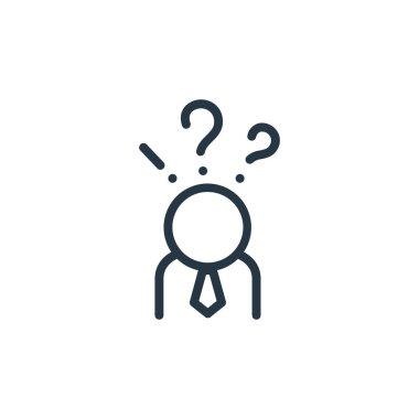Finans ve iş konseptinden faq ikon vektörü. İnce çizgili düzenlenebilir felç çizgisi. Web ve mobil uygulamalarda kullanmak için faq doğrusal işareti, logo, yazdırma ortamı.