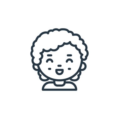 Çocuk avatarları konseptinden ikon kız vektörü. Düzenlenebilir kız felcinin ince bir çizgisi. Web ve mobil uygulamalarda kullanmak için kız doğrusal işareti, logo, yazdırma ortamı.