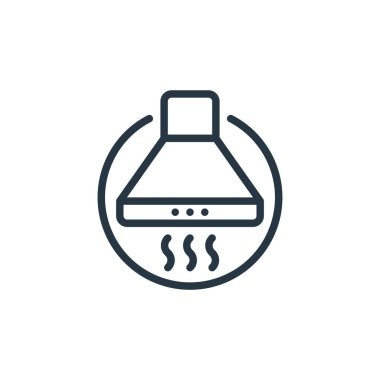Elektrikli aletler kavramından çıkarıcı kaput simgesi vektörü. Çıkarıcı kaput düzenlenebilir vuruşunun ince çizgisi. Web ve mobil uygulamalar, logo ve yazdırma ortamlarında kullanmak için açıcı kaput doğrusal işareti.