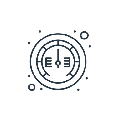 Web sunucu kavramından simge vektörünü ölç. İnce çizgili düzenlenebilir felç çizgisi. Web ve mobil uygulamalar, logo ve yazdırma ortamlarında kullanmak için doğrusal işaret.