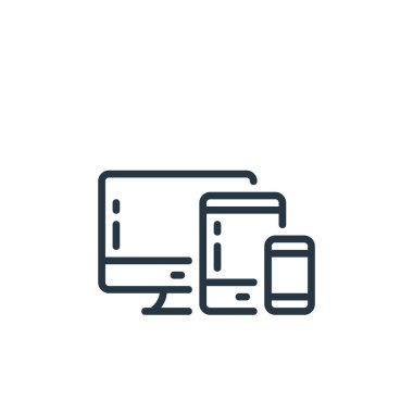 Seo ve pazarlama konseptinden gelen ikon vektörü. İnce çizgili düzenlenebilir felç çizgisi. Web ve mobil uygulamalar, logo ve yazdırma ortamlarında kullanım için yanıt doğrusal işareti.