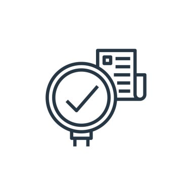 Sahte haber konseptinden simge vektörünü kontrol et. Düzenlenebilir vuruşun ince çizgisi. Web ve mobil uygulamalarda, logoda ve yazdırma ortamında kullanım için doğrusal işareti kontrol et.