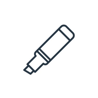 Okul ve eğitim hattı konseptindeki işaret simgesi vektörü. İnce çizgili, düzenlenebilir felç çizgisi. Web ve mobil uygulamalarda kullanmak için işaretleyici doğrusal işareti, logo, yazdırma ortamı.