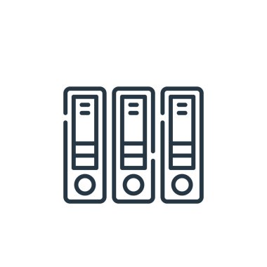 Ofis kavramındaki dizin simgesi vektörü. Düzenlenebilir dizinlerin ince çizgisi. Web ve mobil uygulamalarda kullanmak için dizinler doğrusal işareti, logo, yazdırma ortamı.