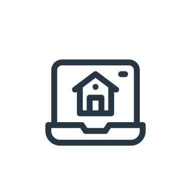 Akıllı ev konseptinden akıllı ev ikonu vektörü. İnce çizgili, evde düzenlenebilir vuruşlar. Web ve mobil uygulamalarda kullanmak için akıllı ev doğrusal işareti, logo, yazdırma ortamı.