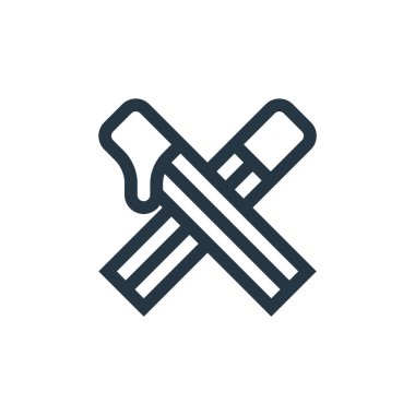 Meksika kavramından churros ikon vektörü. Kurgulanabilir churros felcinin ince bir çizgisi. Web ve mobil uygulamalarda kullanmak için churros doğrusal işareti, logo, yazdırma ortamı.