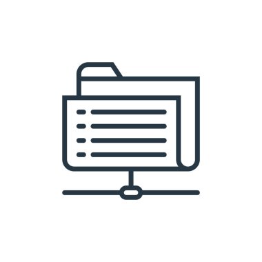 İş pazarlama konseptinden arşiv ikonu vektörünü paylaşmak. Arşiv paylaşımının ince çizgisi düzenlenebilir vuruşlar. Web ve mobil uygulamalarda, logoda, yazıcıda kullanım için doğrusal imza paylaşımı 
