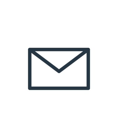 Çeşitli kavramlardan e-posta simgesi vektörü. İnce çizgili e-posta düzenlenebilir felç çizgisi. Web ve mobil uygulamalarda kullanmak için e- posta doğrusal işareti, logo, yazdırma ortamı.