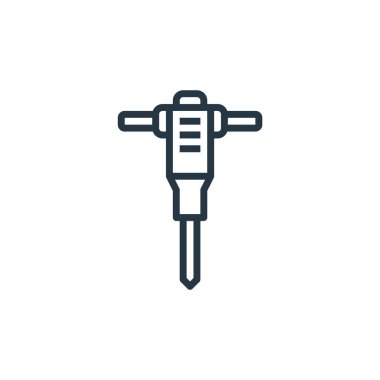 İşçi Bayramı konseptinden yol matkabı ikonu vektörü. İnce çizgili yol matkabı çizimi düzenlenebilir felç. Web ve mobil uygulamalarda kullanmak için yol matkabı doğrusal işareti, logo, yazdırma ortamı.