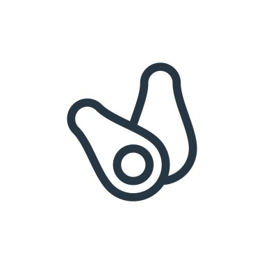 Meksika kavramından avokado ikon vektörü. Avokado düzenlenebilir felcin ince bir çizgisi. Web ve mobil uygulamalarda kullanmak için avokado doğrusal işareti, logo, yazdırma ortamı.