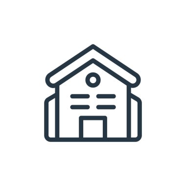 Yaşlılık konseptinden ev ikonu vektörü. Düzenlenebilir inmenin ince bir çizgisi. Web ve mobil uygulamalarda kullanım için ev doğrusal işareti, logo, yazdırma ortamı.