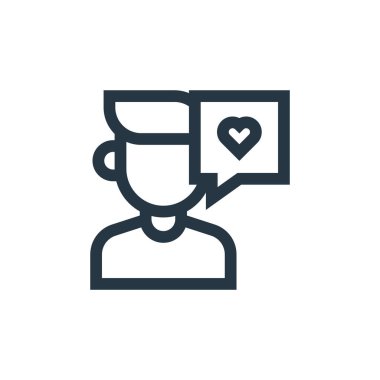 Müşteri değerlendirme konseptinden müşteri simgesi vektörü. Müşteri felcinin ince bir çizgisi. Web ve mobil uygulamalarda kullanmak için müşteri doğrusal işareti, logo, yazdırma ortamı.