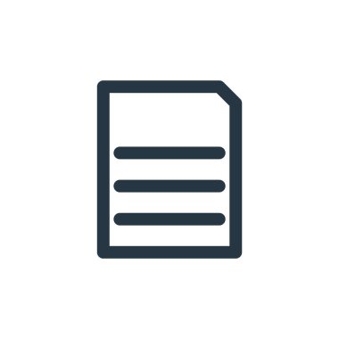 Okul konseptinden dosya simgesi vektörü. Dosya düzenlenebilir vuruşun ince çizgisi. web ve mobil uygulamalarda kullanmak için dosya doğrusal işareti, logo, yazdırma ortamı.