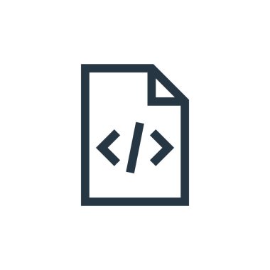 Web bakım konseptinden ikon vektörü kodluyorum. Düzenlenebilir felcin ince bir çizgisi. Web ve mobil uygulamalarda kullanmak için doğrusal kodlama işareti, logo, yazdırma ortamı.