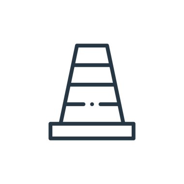 Amerikan futbolu kavramının koni ikonu vektörü. Düzenlenebilir koni felcinin ince bir çizgisi. Web ve mobil uygulamalarda kullanmak için koni doğrusal işareti, logo, yazdırma ortamı.