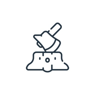 Macera konseptinden bir simge vektörü. İnce çizgili düzenlenebilir felç çizgisi. Web ve mobil uygulamalar, logo ve yazdırma ortamlarında kullanmak için doğrusal işaret ver.