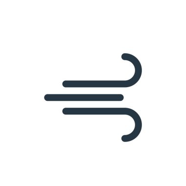 Tatil konseptinden rüzgar ikonu vektörü. Rüzgâr düzenlenebilir vuruşun ince çizgisi. Web ve mobil uygulamalarda kullanmak için rüzgar doğrusal işareti, logo, yazdırma ortamı.