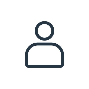 ui konseptinden hesap simgesi vektörü. Hesap değiştirilebilir felcin ince bir çizgisi. Web ve mobil uygulamalarda kullanım için hesap doğrusal işareti, logo, yazdırma ortamı.
