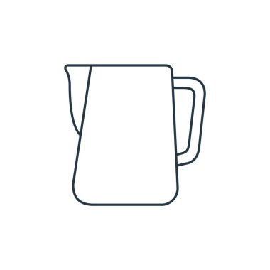 Kahve dükkanının ikon vektörü. Düzenlenebilir atıcının ince bir çizgisi. Web ve mobil uygulamalar, logo ve yazdırma ortamlarında kullanım için sürahi doğrusal işaret.