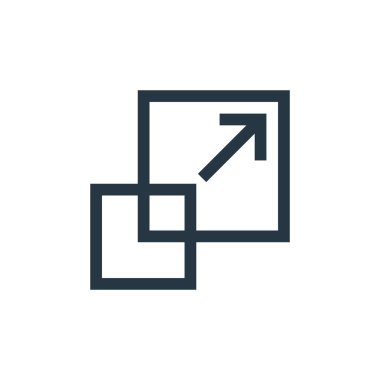 vektör düzenleme kavramından ölçek simgesi vektörü. Düzenlenebilir vuruşun ince çizgisi. Web ve mobil uygulamalarda kullanmak için doğrusal ölçek işareti, logo, yazdırma ortamı.