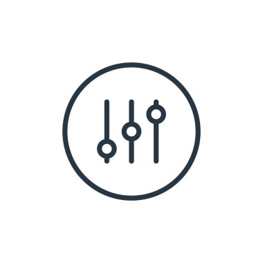 Medya oyuncuları konseptinden karıştırıcı simgesi vektörü. Düzenlenebilir kalp krizinin ince bir çizgisi. Web ve mobil uygulamalarda kullanmak için karıştırıcı doğrusal işareti, logo, yazdırma ortamı.