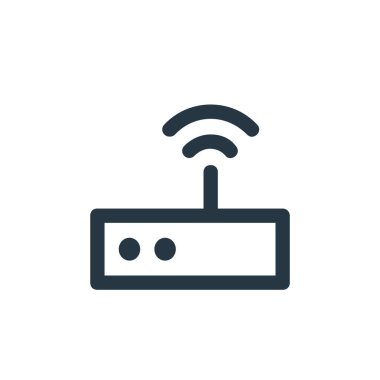 Yönlendirici ikon vektörü iş ve yönetim konseptinden. Yönlendirici düzenlenebilir felcin ince çizgisi. Web ve mobil uygulamalarda kullanmak için yönlendirici doğrusal işareti, logo, yazdırma ortamı.