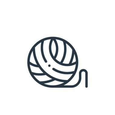 Kumaş konseptinden yün ikonu vektörü. İnce çizgili, düzenlenebilir yün kabartması. Web ve mobil uygulamalarda kullanmak için yün doğrusal işareti, logo, yazdırma ortamı.